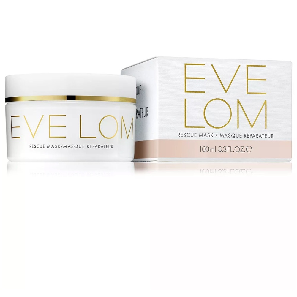 NIB Eve Lom Rescue Mask made with honey-infused Kaolin Clay to purify skin.